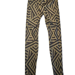 Lululemon Olive/Black Geometric Leggings Size 4 - 6